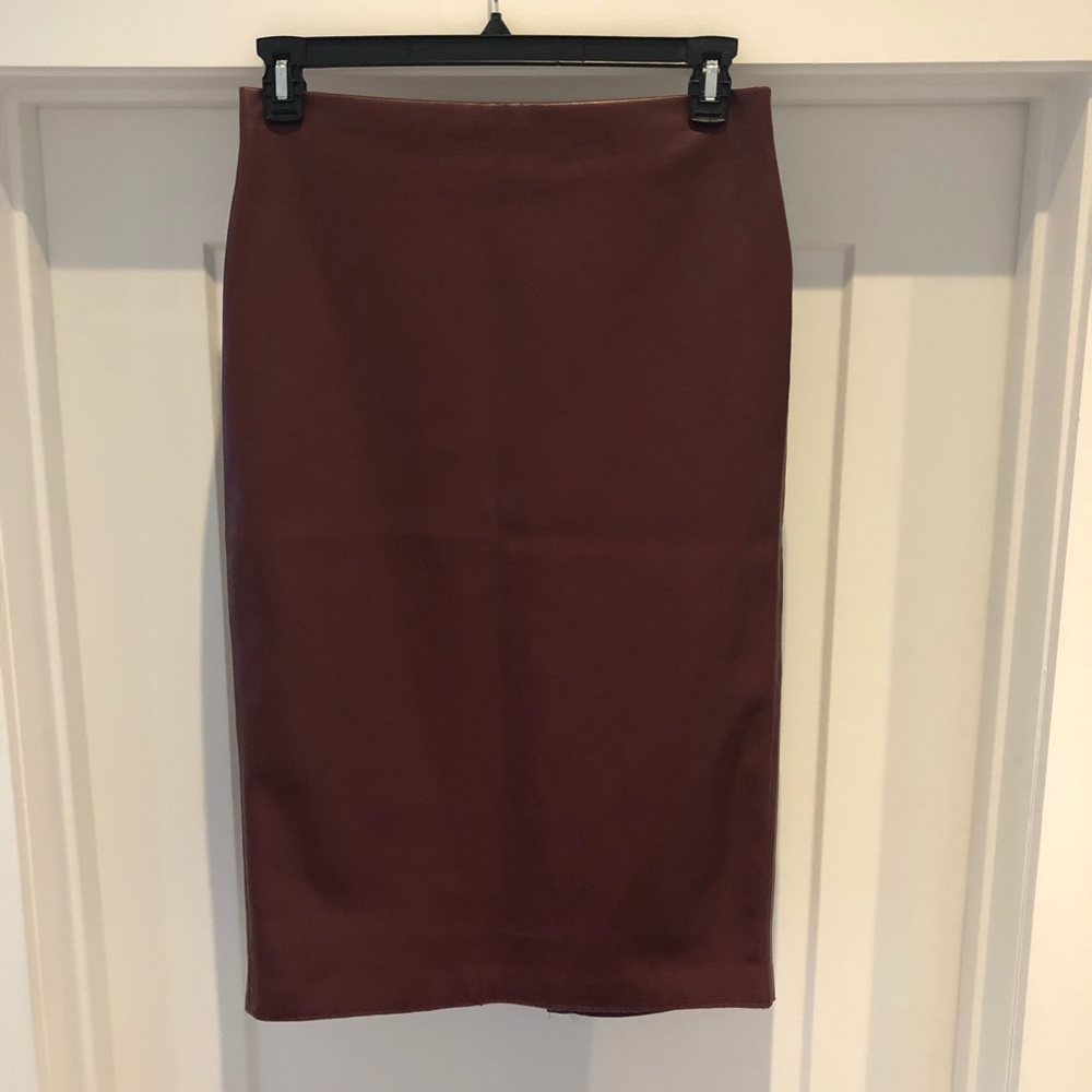 Burgundy/Maroon High Waisted Skirt
